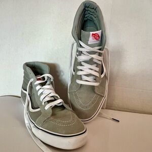 Vans Men's High-Top Sneakers - Light Green and White